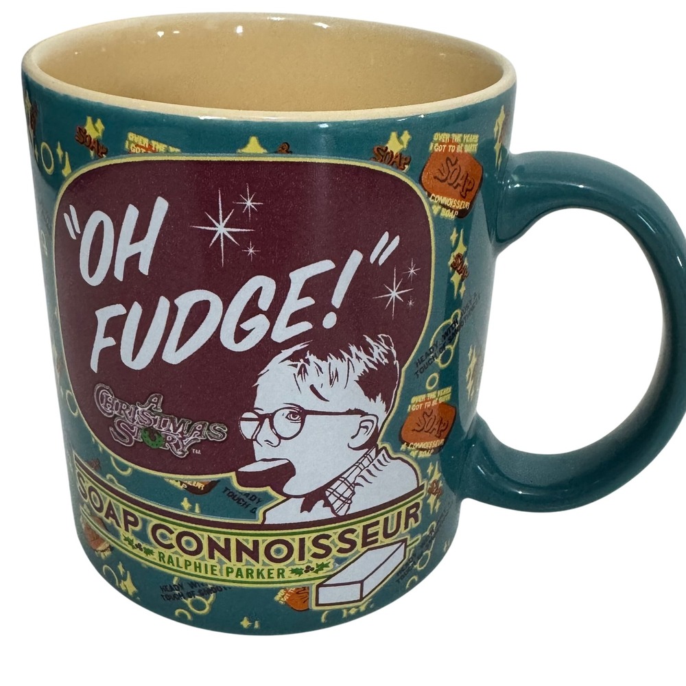 A Christmas Story "Oh Fudge!" Ralphie Parker Soap Connoisseur Ceramic Mug 20oz‎ - Picture 3 of 6